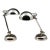Late 20th Century Ralph Lauren Home Polished Chrome Articulated Desk Lamps - a Pair For Sale