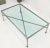 Metal Heavy Steel Forged Square Bare X Base Thick Glass Top Rectangle Coffee Table For Sale - Image 7 of 13