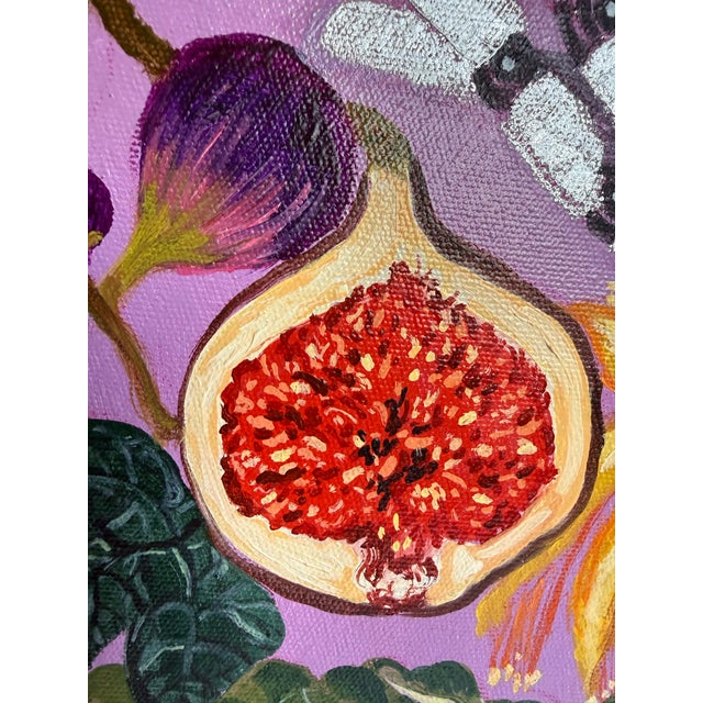 2020s Original Round Botanical Oil on Canvas Painting With Figural Hands by Surabhi Gaikwad Uzgare, 2020 For Sale - Image 5 of 15
