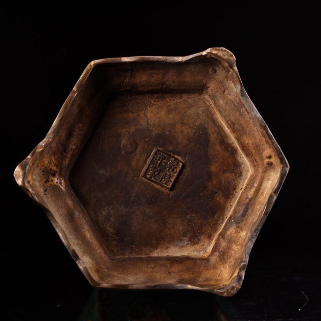 Late 19th Century Cloisonné Enamel Hexagonal Vase With Dragon Handles, 5000g For Sale In Los Angeles - Image 6 of 9