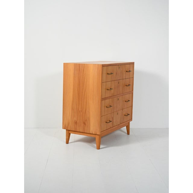 Scandinavian Elm Chest of Drawers, 1950s For Sale - Image 3 of 11