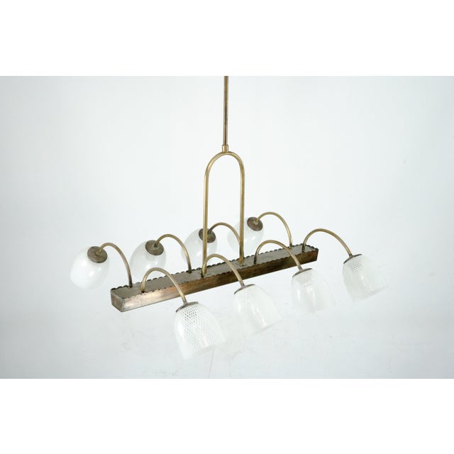 Mid-Century Modern Reticello Glass Chandelier from Venini, Italy, 1940s For Sale - Image 9 of 18