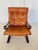Vintage Scandinavian Cognac Lounge Chair by Oddvin Rykken For Sale - Image 4 of 15