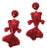 KOÏ, Pendant earrings, Red, Stud For Sale