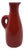 Vintage French Ceramic Bottle in Red by Robert Picault for Vallauris, 1950 For Sale