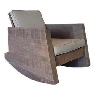 Brutalist Rocking Chair, Bakersfield, 1980s For Sale