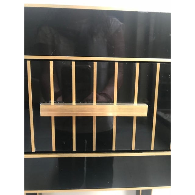 New Mirrored Nightstand in Black Mirror and Chrome, Price Per 1 Item For Sale - Image 16 of 18