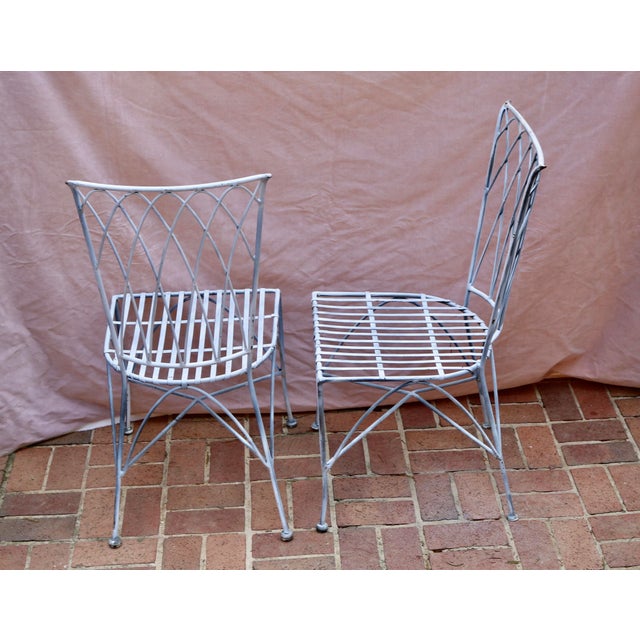 Vintage Iron Patio Garden Dining Chairs - Set of 4