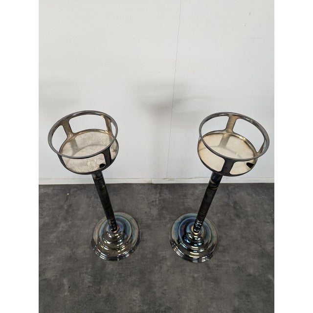 European Silver-Plated Champagne Bucket Holder For Sale - Image 3 of 7