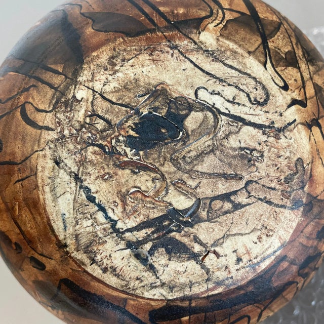 German Abstract Ceramic Studio Pottery Vase from Gerhard Liebenthron, 1977 For Sale - Image 12 of 13