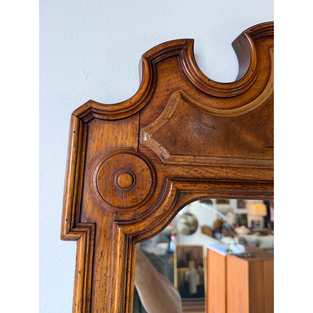 1970s Mid-Century Thomasville Walnut Wood Wall Mirrors – A Pair For Sale - Image 11 of 12