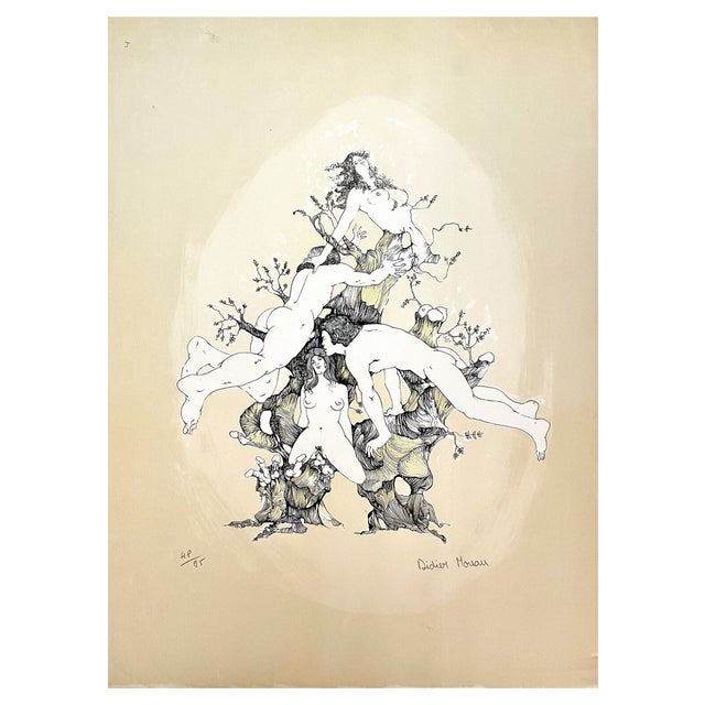 Didier Moreau, L'Amour, 1973, Original Lithograph For Sale
