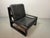 Black Mid-Century Brutalist Black Leather Lounge Chairs with Black Wooden Frames by Sonja Wasseur, Netherlands, 1970s, Set of 2 For Sale - Image 8 of 14