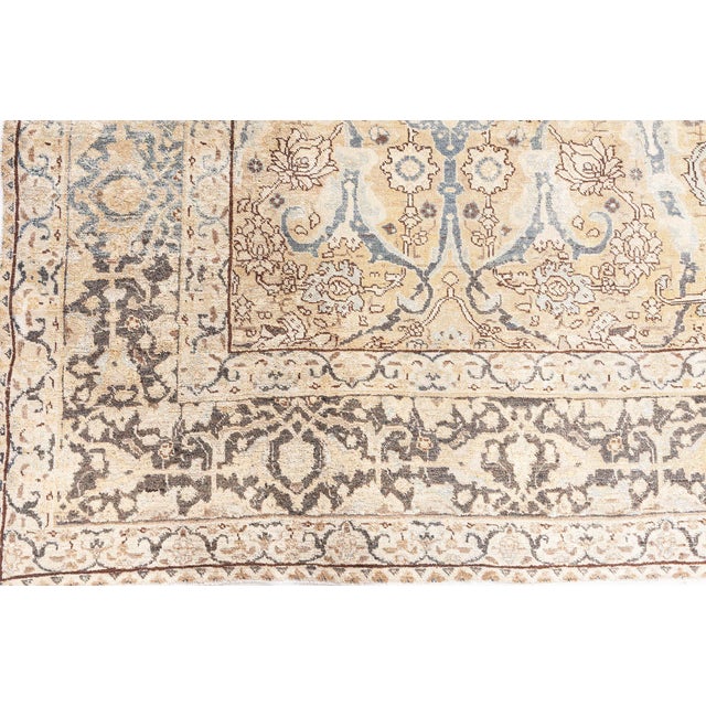 Persian Authentic Persian Tabriz Botanic Handwoven Wool Rug For Sale - Image 3 of 8