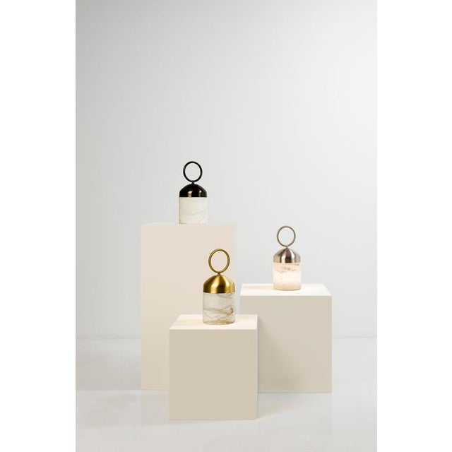 Wireless Glans Table Lamp by United Alabaster For Sale - Image 9 of 18