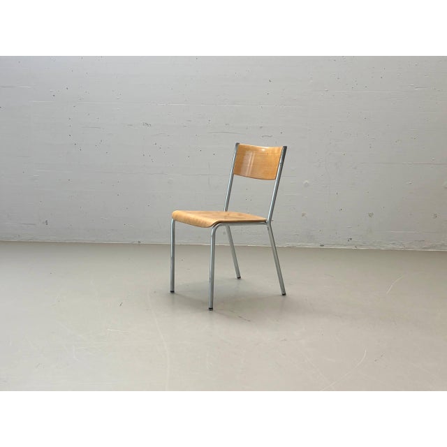 Swiss Bigla Stacking Chair in Beech For Sale - Image 10 of 17