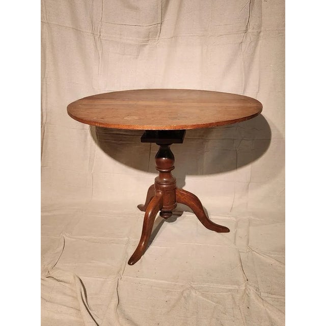 Mid 18th Century Antique Tilt Top Bird Cage Table For Sale - Image 10 of 11