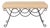 Panoplie Iron Double Loop Bench, Yellow Linen For Sale