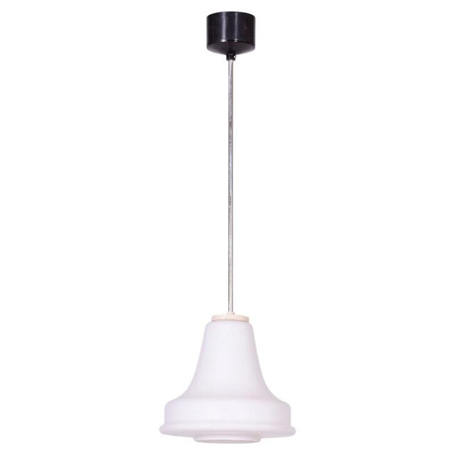 Mid-Century Chandelier in Chrome, Blackened Steel, and Glass, Czech, 1960s For Sale - Image 9 of 9
