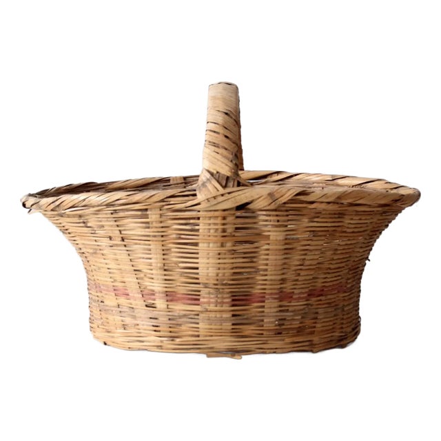 Vintage Gathering Basket For Sale