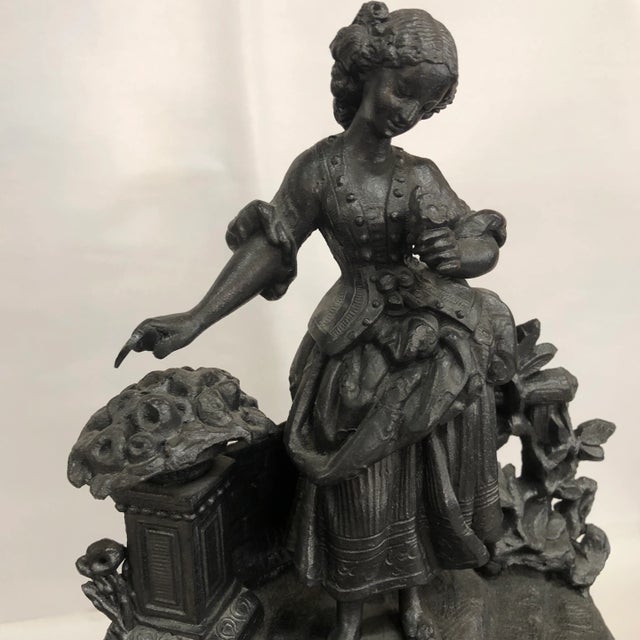 1830s Vintage French Bronze & Copper Clock For Sale - Image 12 of 13