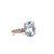Natural Aquamarine Diamond Ring 14k White Gold 5.09 TCW Certified For Sale - Image 9 of 14