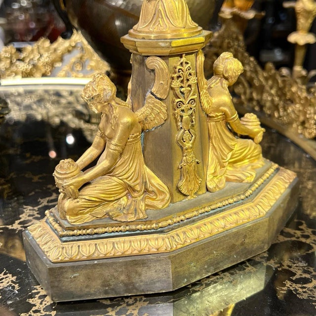 Empire Ormolu Bronze Candelabras - A Pair For Sale - Image 9 of 12