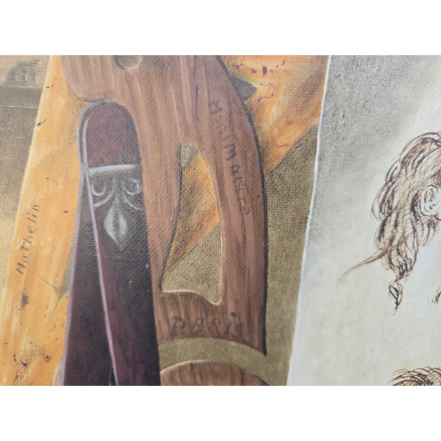 Lucien Mathelin, Figurative Composition, Mid-20th Century, Oil Painting on Panel For Sale - Image 10 of 14
