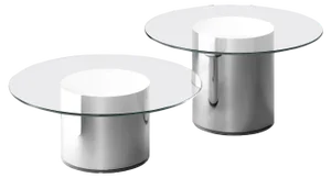 2001 Side Tables in Glass by Ramon Úbeda and Otto Canalda, Set of 2