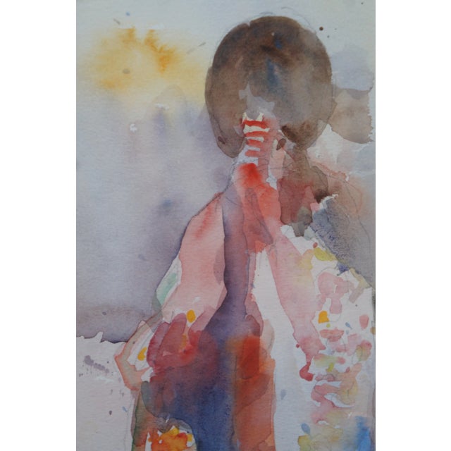 1991 Phyllis Meyer Southwestern Zuni Tradition New Mexico Watercolor Painting For Sale - Image 9 of 13