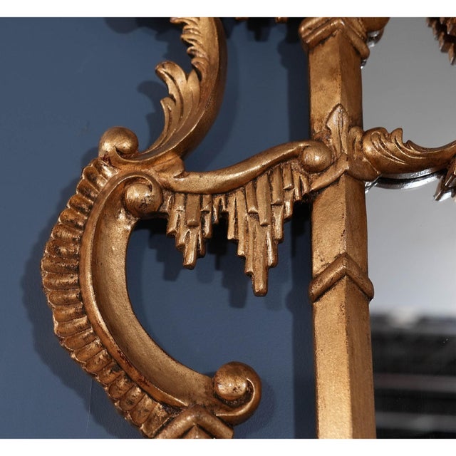 2020s Chinese Chippendale Gold Leaf Mirror For Sale - Image 5 of 10