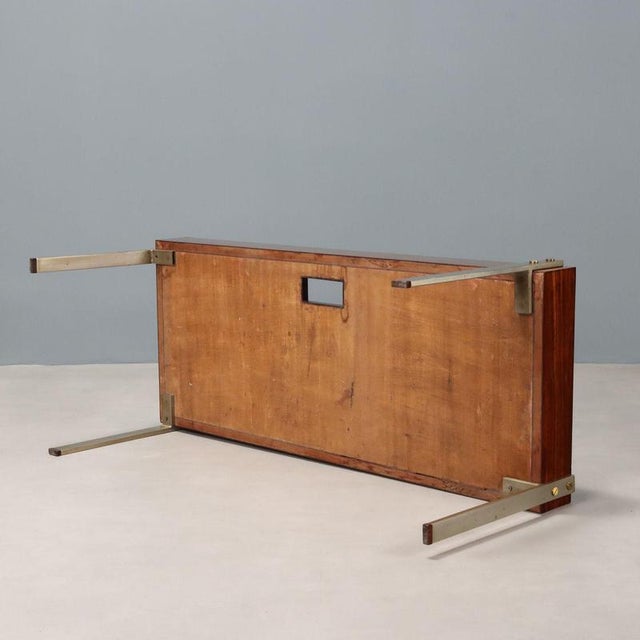Brown Vintage Kitchen Cart in Wood Veneer, Italy, 1960s For Sale - Image 8 of 9
