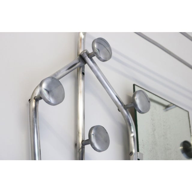 1920s Vintage Art Deco Polished Aluminum Coat Rack, 1920 For Sale - Image 5 of 11