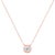 Contemporary 10K Rose Gold 1/5 Cttw Round Brilliant-Cut Diamond Modern Bezel-Set Solitaire Pendant Necklace (J-K Color, I2-I3 Clarity) - 16" with 2" Extender For Sale - Image 3 of 5