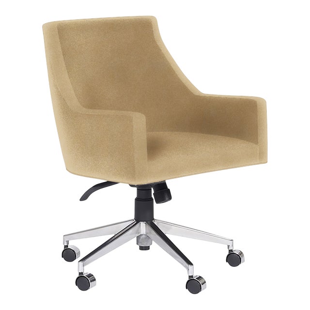 Boseman Desk Chair in Gramercy Dijon Leather For Sale