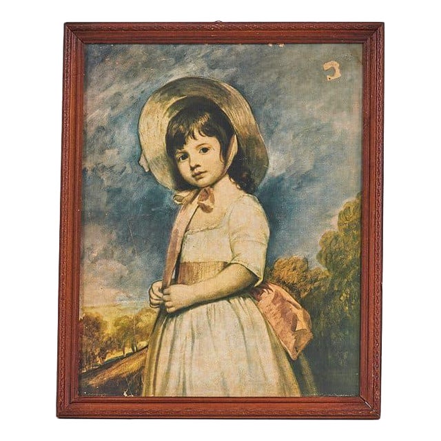 After George Romney, Portrait of Girl, 1960s, Print For Sale