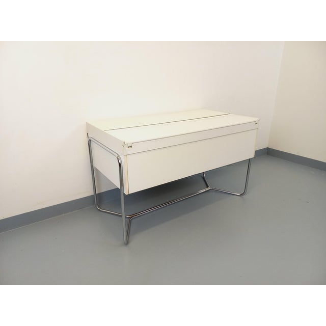 Vintage Bauhaus Style Desk in Melamine and Chromed Metal, 1970s For Sale - Image 11 of 11