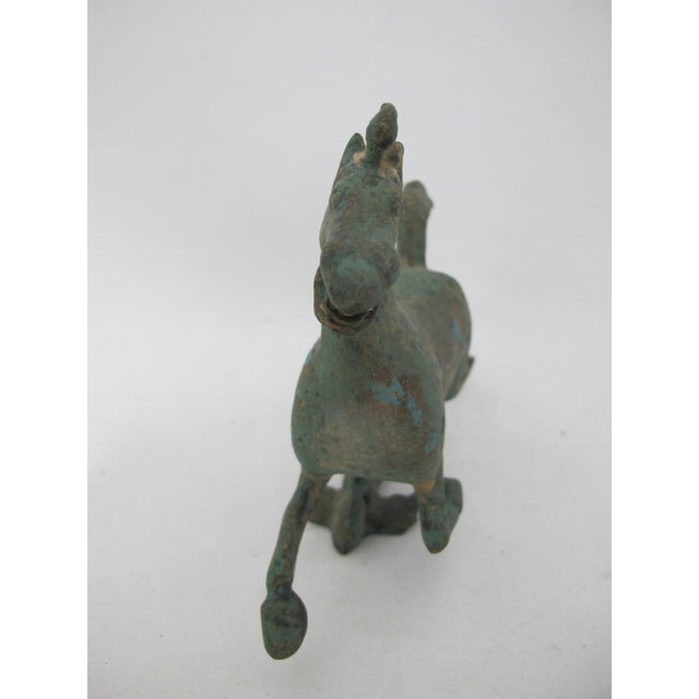 Chinese Bronze Flying Horse of Gansu Han Dynasty Style Figurine Sculpture For Sale - Image 11 of 12