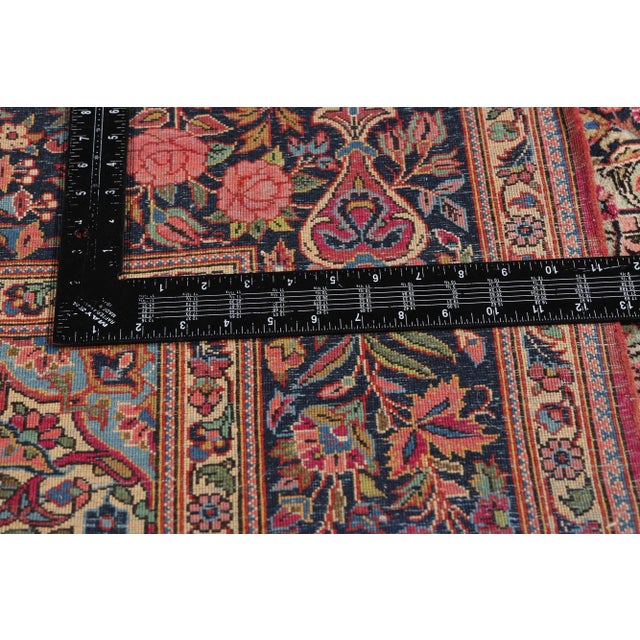 Textile Antique Persian Kashan Rug, 04'06 X 06'10 For Sale - Image 7 of 10