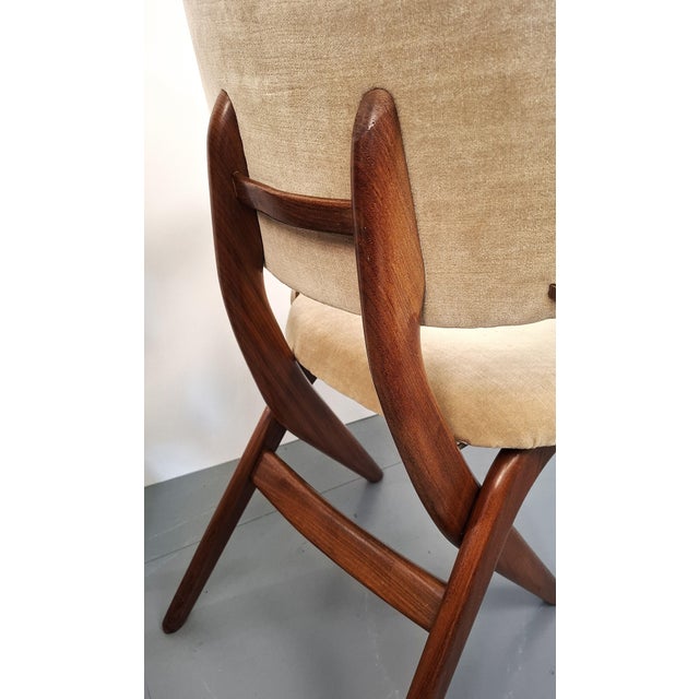 Scissors Chairs by Louis Van Teeffelen for Wébé, 1960s, Set of 2 For Sale - Image 9 of 15