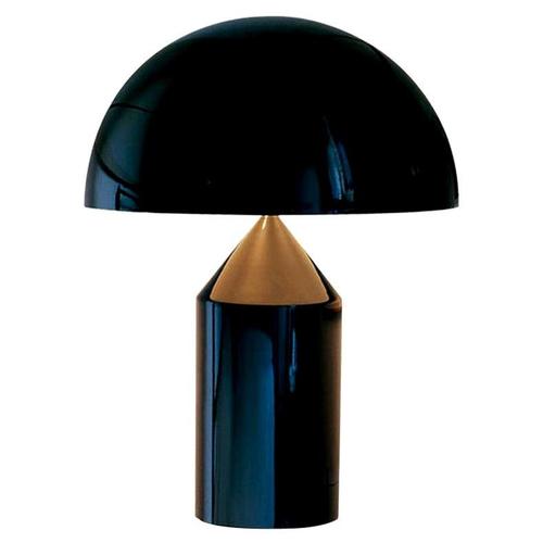 Black Atollo Small Black Metal Table Lamp by Vico Magistretti for Oluce For Sale - Image 8 of 8