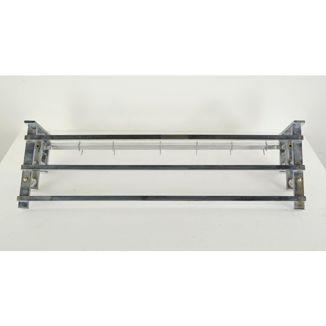Vintage European Chrome Plated Train Rack For Sale - Image 10 of 11