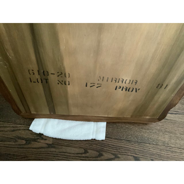 Vintage Painted Gray Oblong Mirror For Sale - Image 9 of 11