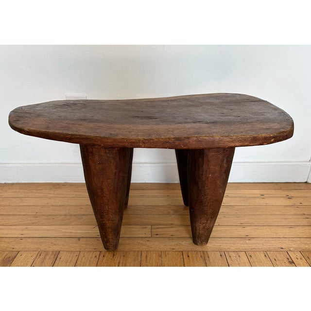 Vintage Rustic African Senufo Stool - Hand Carved Wood For Sale In San Francisco - Image 6 of 11