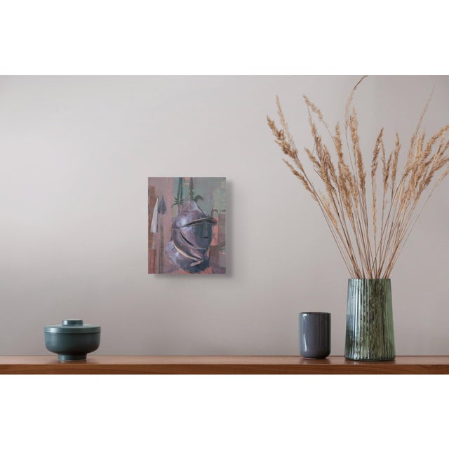 Early 21st Century Fleer by Elena Burykina | Oil on panel Helmet and spears on display For Sale - Image 5 of 5