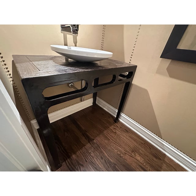 Early 19th Century Asian Antique Table Base With Vessel Sink – Golden Triangle Chicago For Sale - Image 5 of 7