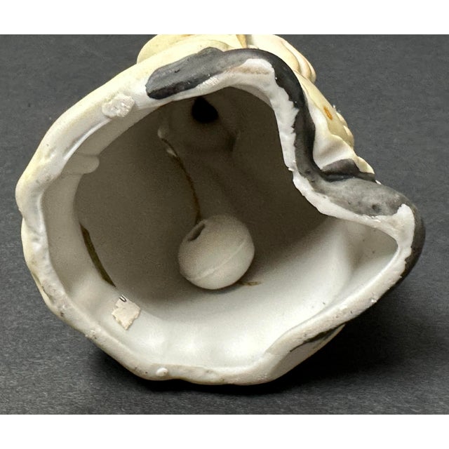 Late 20th Century Porcelain Yellow Polka Dots Clown Bell For Sale - Image 9 of 9