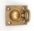 Reclaimed recessed rectangular drawer or cabinet flush ring pull made of brass with a polished finish. The original...