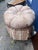 Large Oval Tufted Ottoman Custom Made For Sale In West Palm - Image 6 of 8