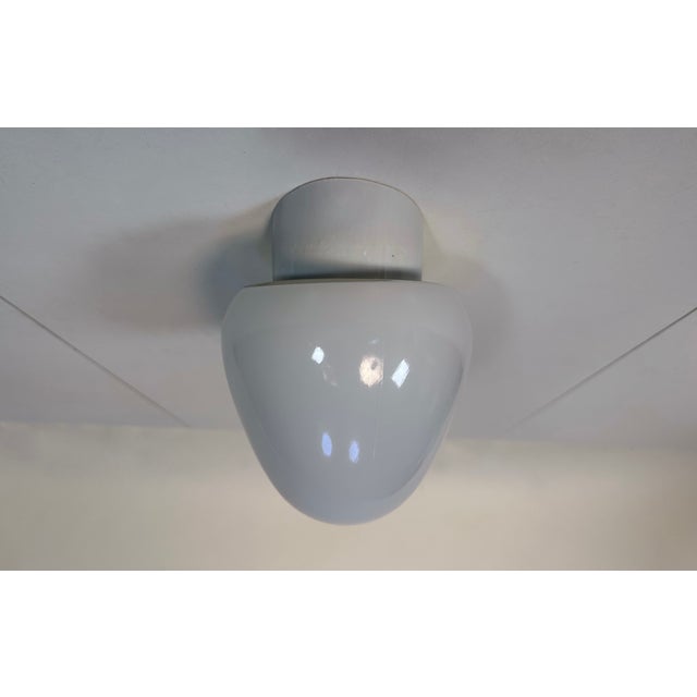 Strawberry Porcelain & Opaline Glass Wall Lamp by Wilhelm Wagenfeld for Lidner, Germany, 1950s For Sale - Image 11 of 16